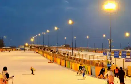 Bailuyuan Ski Resort at night - China Xian Tour: Private & Tailor-Made China Tours Bailuyuan Ski Resort at night