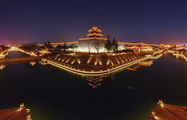 Xian City Wall at Night