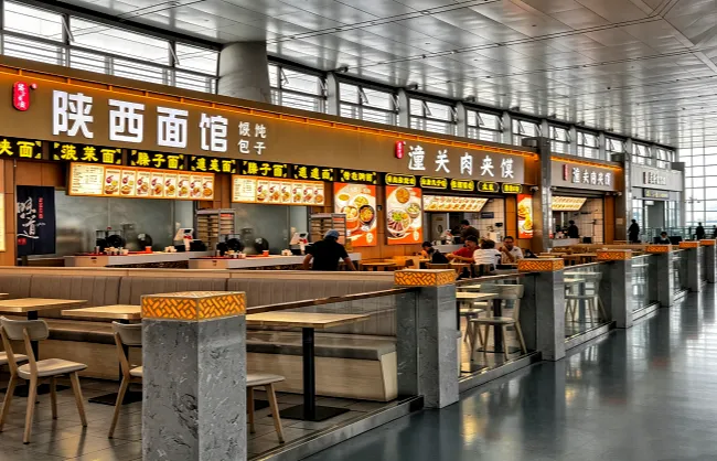 restaurant-inside-xian-north-station | China Xian Tour: Private & Tailor-Made China Tours Restaurants inside Xi'an North Station