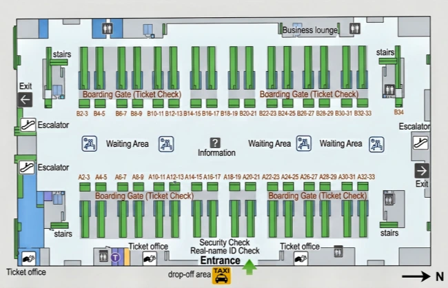 station-map | China Xian Tour: Private & Tailor-Made China Tours Xi’an North Railway Station Map