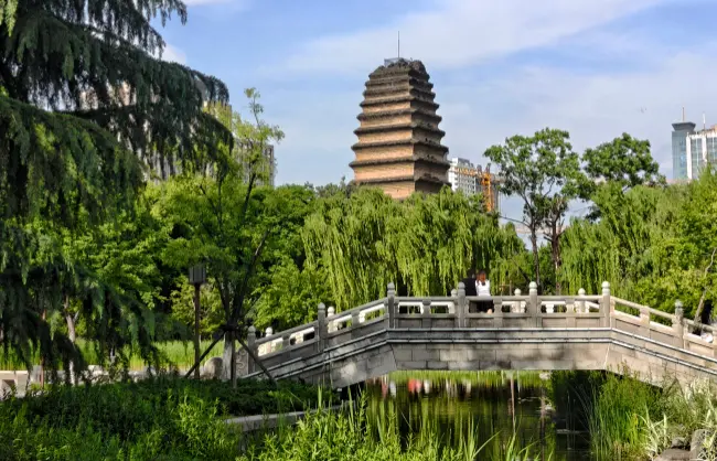 stone-arch-bridge | China Xian Tour: Private & Tailor-Made China Tours Stone arch bridge at Xi'an Small Wild Goose Pagoda