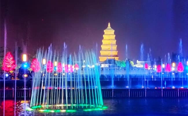 North Square of Big Wild Goose Pagoda Xian
