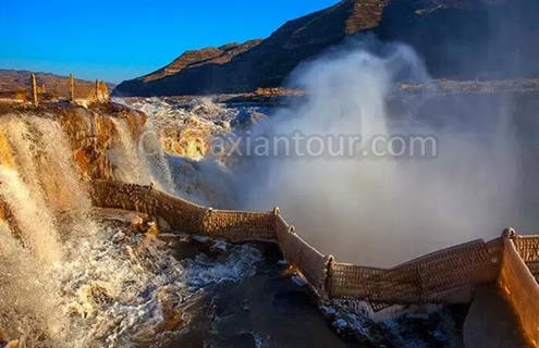 Hukou Waterfall In Winter Xian Tours Including Private And Group Tours By Local Travel Agency