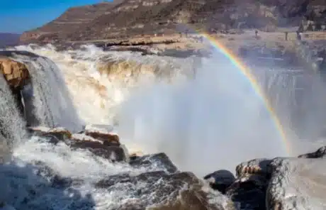 hukou waterfall in winter - China Xian Tour: Private & Tailor-Made China Tours Hukou Waterfall in Winter