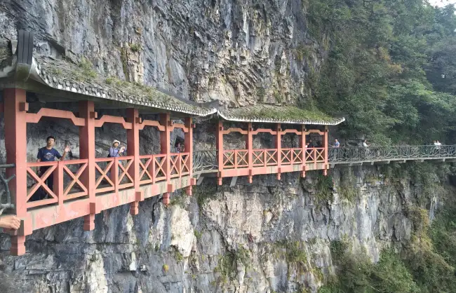 Ghost Valley Plank Road - China Xian Tour: Private & Tailor-Made China Tours Tianmen Mountain Ghost Valley Plank Road