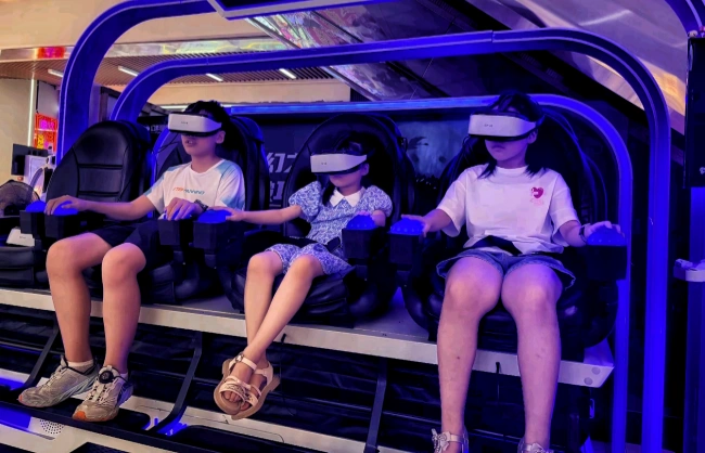 Wear headset to experience VR projects