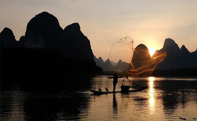 Guilin Li River Sunset