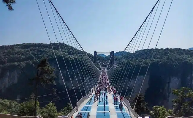 Glass Bridge in Zhangjiajie Grand Canyon