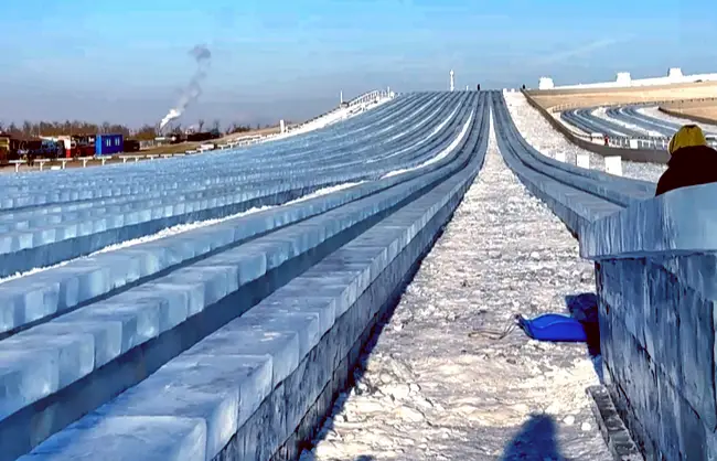 ice slides in harbin ice and snow world | China Xian Tour: Private & Tailor-Made China Tours Ice slides in Harbin Ice and Snow World
