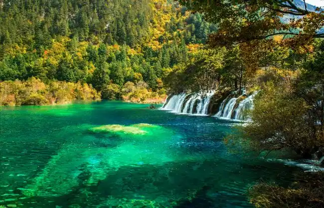 Tour lakes in Jiuzhaigou Valley