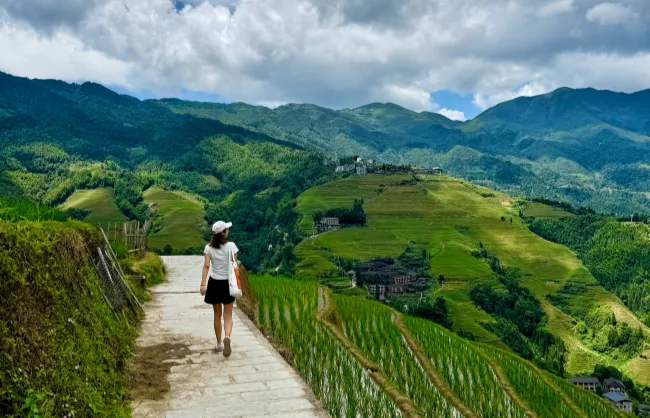walking-through-the-terraced-fields | China Xian Tour: Private & Tailor-Made China Tours Walking Through the Terraced Fields