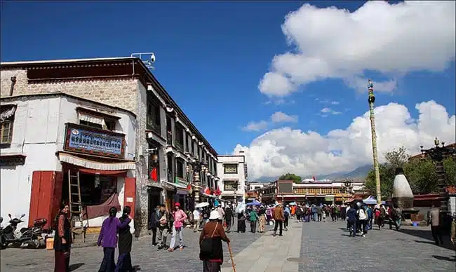 Barkhor Street in Lhasa, Tibet