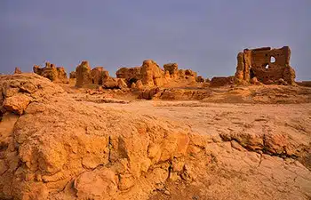 Jiaohe-Ruins in Xinjiang on the Silk Road of China