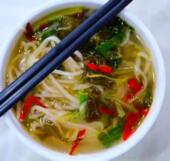 Tianshui Noodles with Pickled Vegetable Soup
