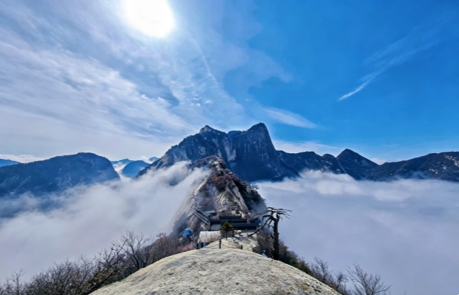 march-sea-of-clouds-at-mount-hua | China Xian Tour: Private & Tailor-Made China Tours March sea of clouds at Mount Hua