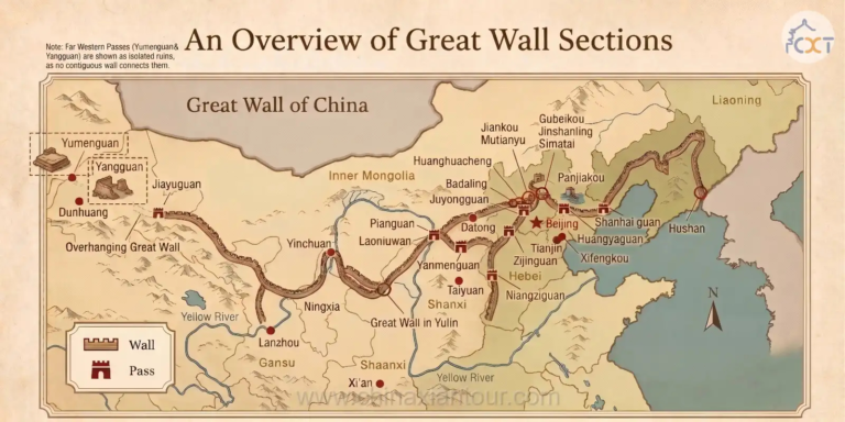 overview-of-great-wall-sections | China Xian Tour: Private & Tailor-Made China Tours overview-of-great-wall-sections