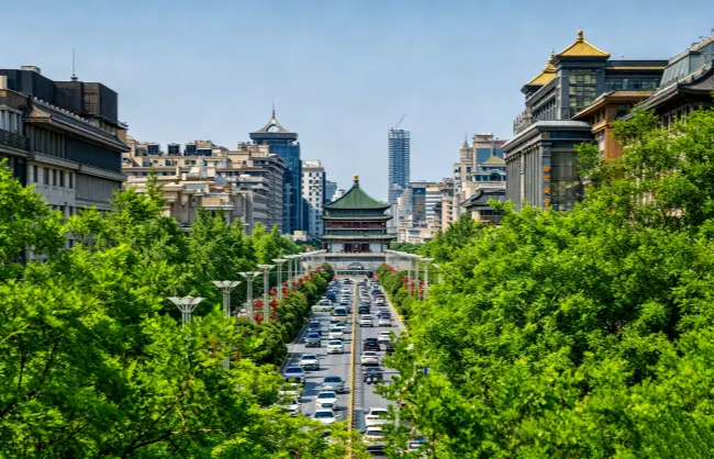 xian-city-view-in-may | China Xian Tour: Private & Tailor-Made China Tours Xi'an city view in May