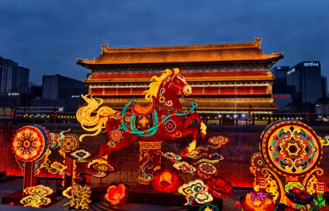 xian-city-wall-spring-festival-lantern-exhibition | China Xian Tour: Private & Tailor-Made China Tours Xian City Wall Spring Festival Lantern Exhibition