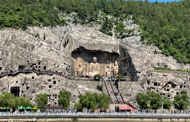 longmen grottoes taken across the river | China Xian Tour: Private & Tailor-Made China Tours Luoyang Longmen Grottoes taken across the river