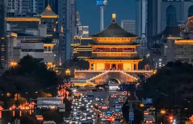 Xian Bell Tower at Night