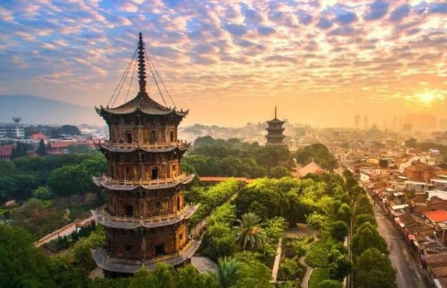 East & West Pagoda in Quanzhou City, Fujian