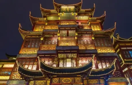 Shanghai-City-God-Temple - China Xian Tour: Private & Tailor-Made China Tours Shanghai City God Temple lit up at night