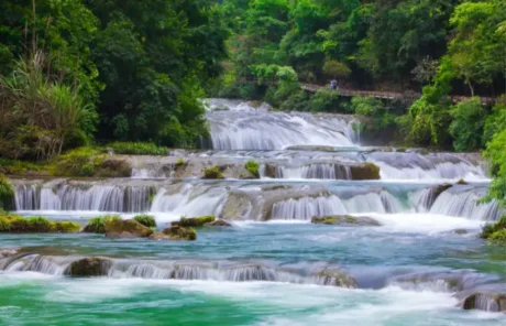 68 tier cascading waterfall - China Xian Tour: Private & Tailor-Made China Tours 68 Tier Cascading Waterfall in Guizhou Libo Xiaoqikong Scenic Area