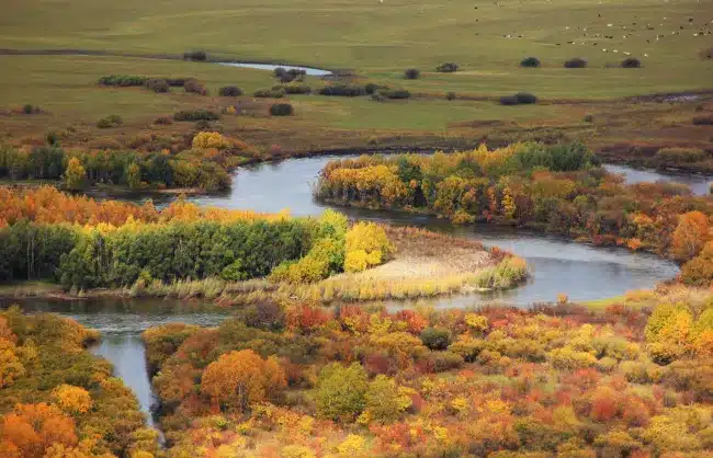 Ergun-Wetland-in-Autumn - China Xian Tour: Private & Tailor-Made China Tours Ergun-Wetland-in-Autumn