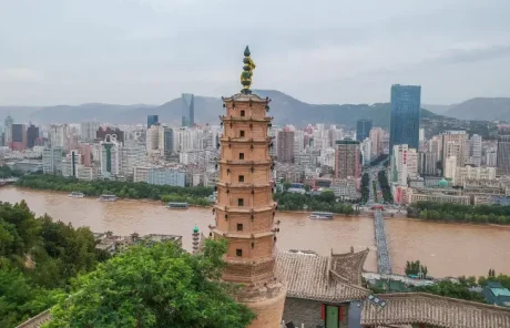 White Pagoda Lanzhou - China Xian Tour: Private & Tailor-Made China Tours White Pagoda in Lanzhou