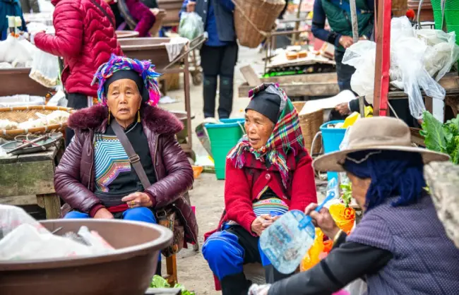 Yunnan Yuanyang Ethnic Market Bazaar