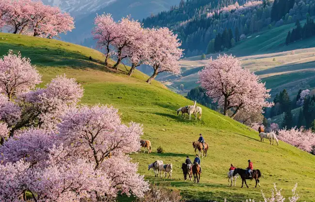 ili--apricot-blossom-in-april | China Xian Tour: Private & Tailor-Made China Tours Ili apricot blossoms in April