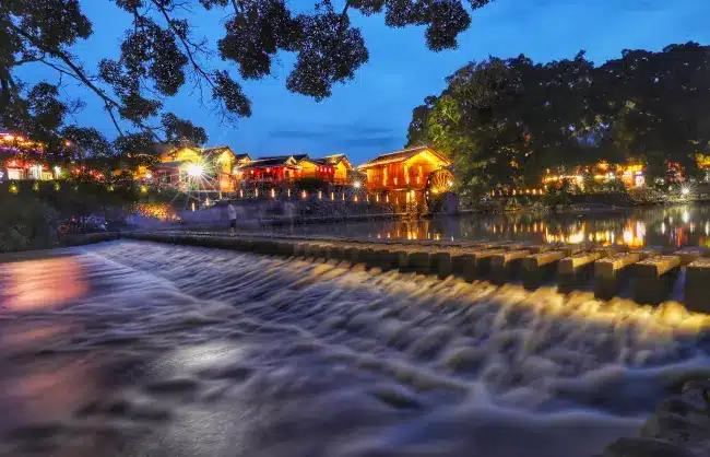 night-view-of-Yunshuiyao-town - China Xian Tour: Private & Tailor-Made China Tours night-view-of-Yunshuiyao-town