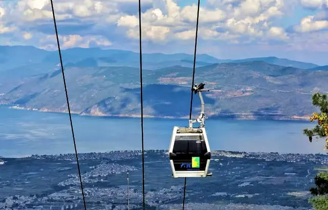 ximatan cableway | China Xian Tour: Private & Tailor-Made China Tours Overlook Erhai Lake from Ximatan Cableway, Cangshan Mountain, Dali, Yunnan