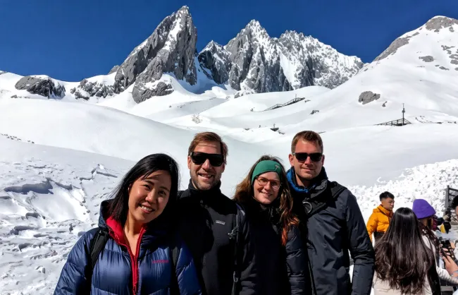 yulong-snow-mountain-guests | China Xian Tour: Private & Tailor-Made China Tours Our Customers at Jade Dragon Snow Mountain