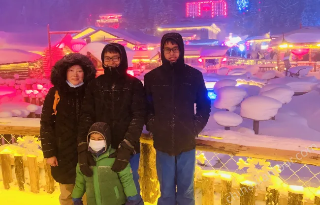 China Snow Town Winter