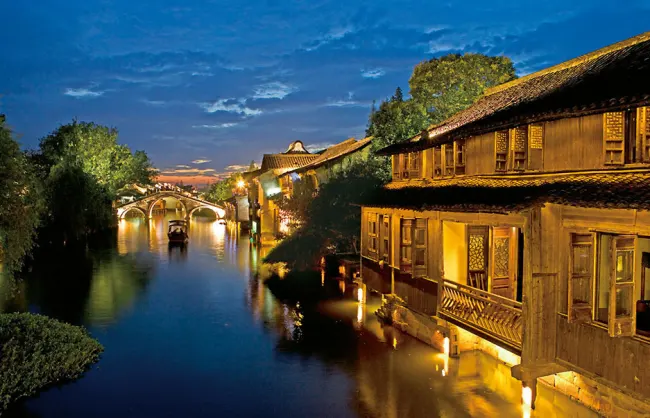 Wuzhen Water Town at Night