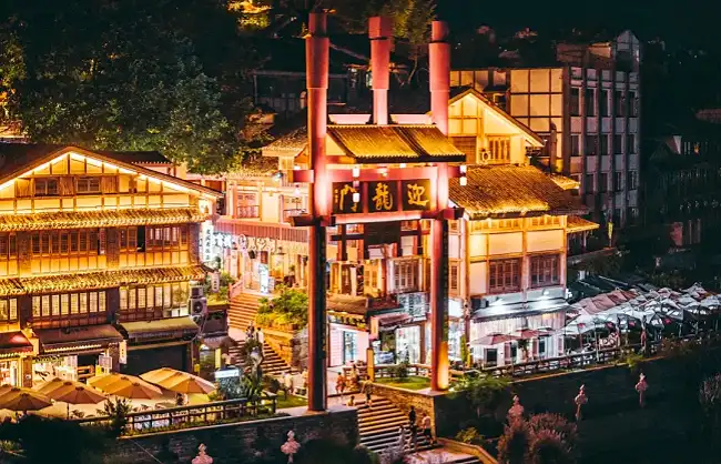 the night view of ciqikou - China Xian Tour: Private & Tailor-Made China Tours Night view of Ciqikou