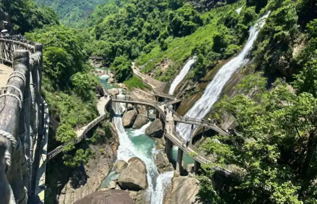 wangxian-valley-waterfall | China Xian Tour: Private & Tailor-Made China Tours Wangxian Valley Waterfall