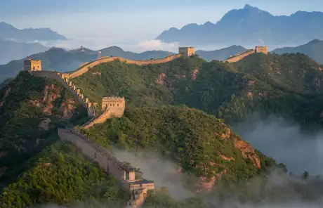 Beautiful views on Great Wall of China