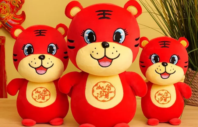 red-tiger-plush-toys-for-new-year | China Xian Tour: Private & Tailor-Made China Tours Red Tiger plush toys for New Year