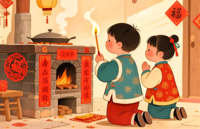 kitchen-god-worshiping | China Xian Tour: Private & Tailor-Made China Tours Kitchen God Worshiping during Chinese New Year