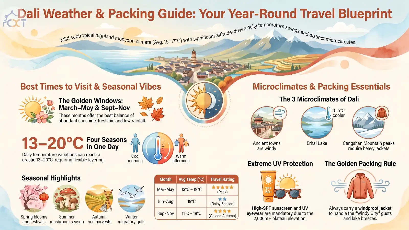 Dali Weather and Packing Guide | China Xian Tour: Private & Tailor-Made China Tours Dali Weather and Packing Guide