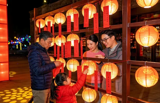 guessing-lantern-riddles | China Xian Tour: Private & Tailor-Made China Tours Guessing lantern riddles at Lantern Festival