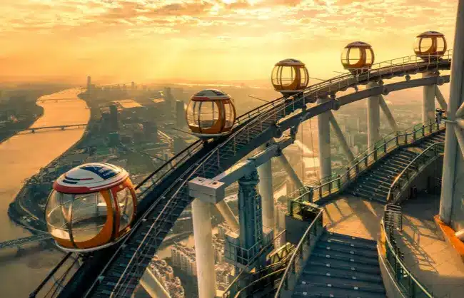 bubble tram on Canton Tower - China Xian Tour: Private & Tailor-Made China Tours Bubble Tram on Canton Tower