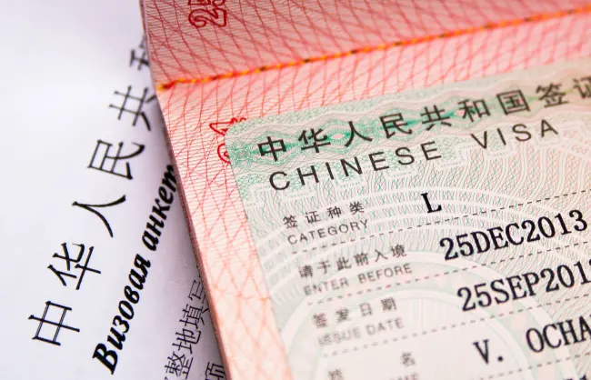Chinese tourist visa