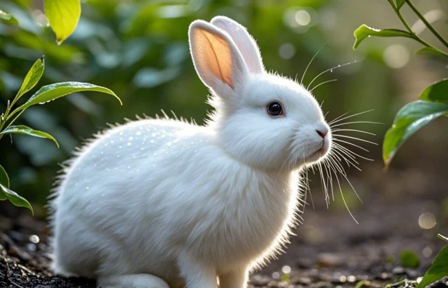 white-rabbit-in-green-nature | China Xian Tour: Private & Tailor-Made China Tours White rabbit in green nature