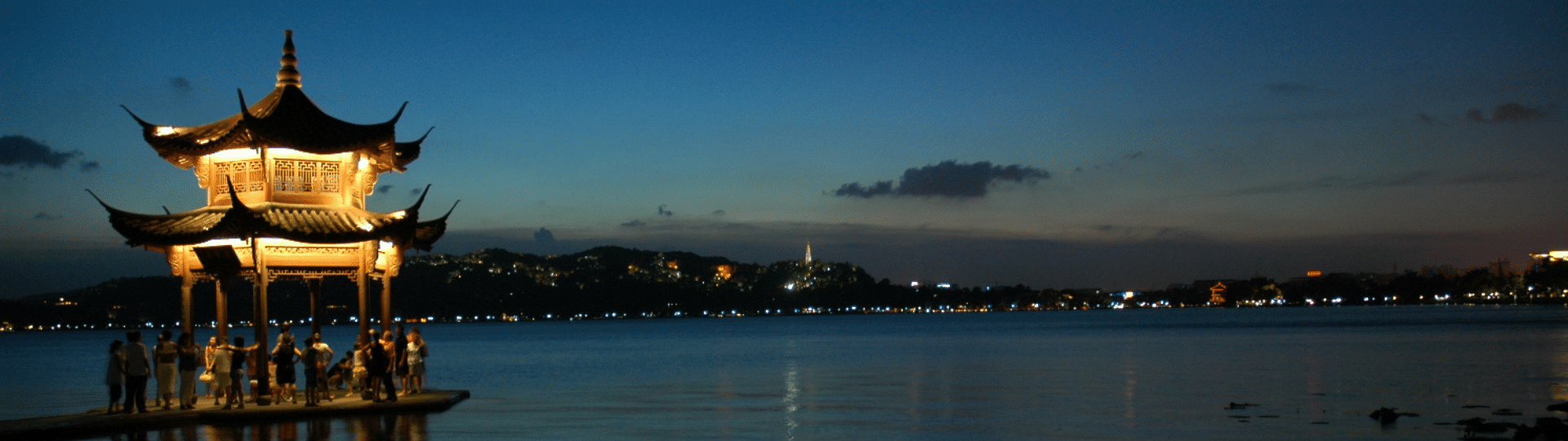 Evening scenes of West Lake