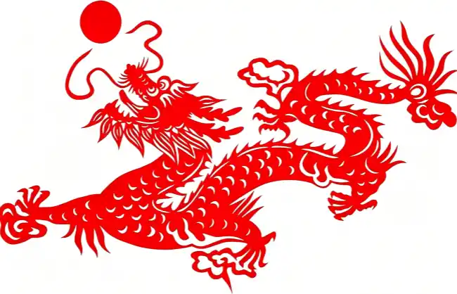 chinese-zodiac-dragon-paper-cutting | China Xian Tour: Private & Tailor-Made China Tours Chinese Zodiac Dragon Paper-cutting