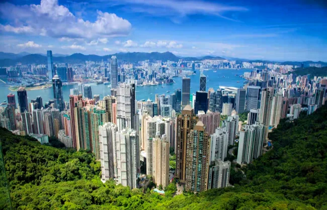 panorama of hong kong taken from victoria peak | China Xian Tour: Private & Tailor-Made China Tours Panoramic view of Hong Kong's dense skyline