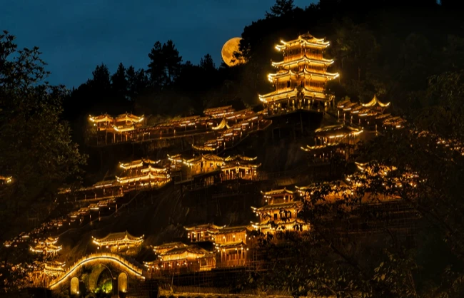 Jiangxi Wangxian Valley at Night